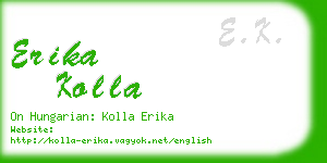 erika kolla business card